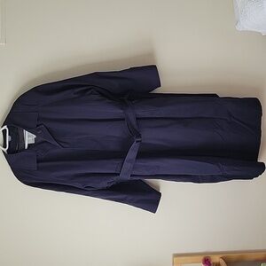 London Fog Vintage Men's Navy Blue Trench Coat with liner- Size 44 Tall